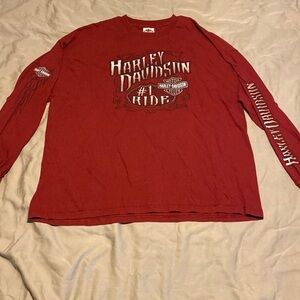 Harley-Davidson Red Long Sleeve Tee